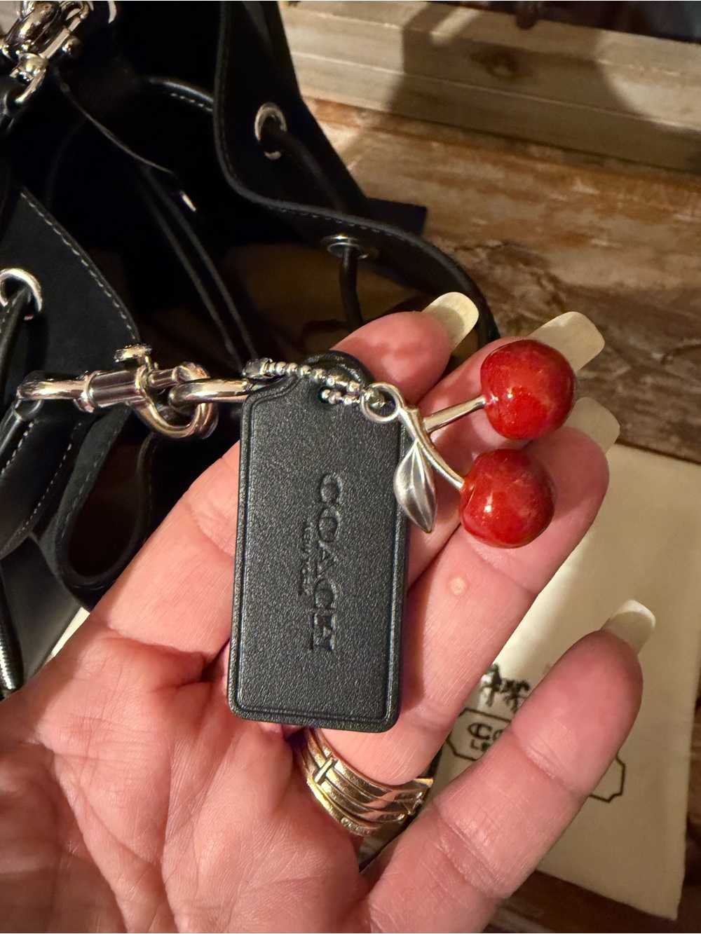 Coach Rowan Bucket Bag with Cherry Charm - Picture 4 of 10
